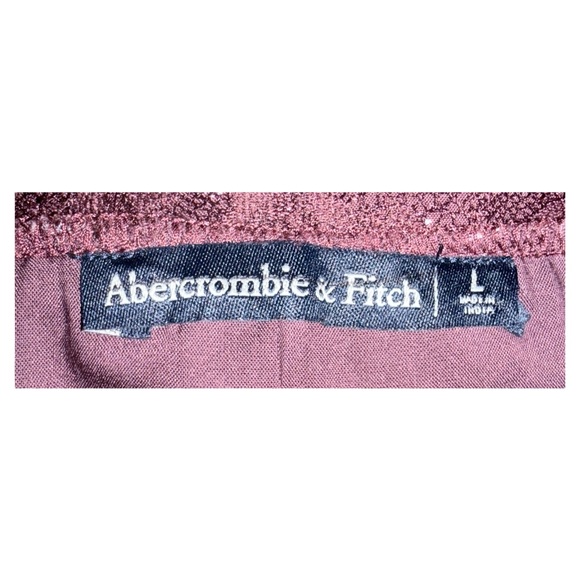 Abercrombie & Fitch - Maroon Floral Sleeveless Dress - Lace Detail - Size Large - Picture 6 of 8